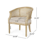 Chaises d'appoint en bois et en rotin