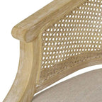 Chaises d'appoint en bois et en rotin