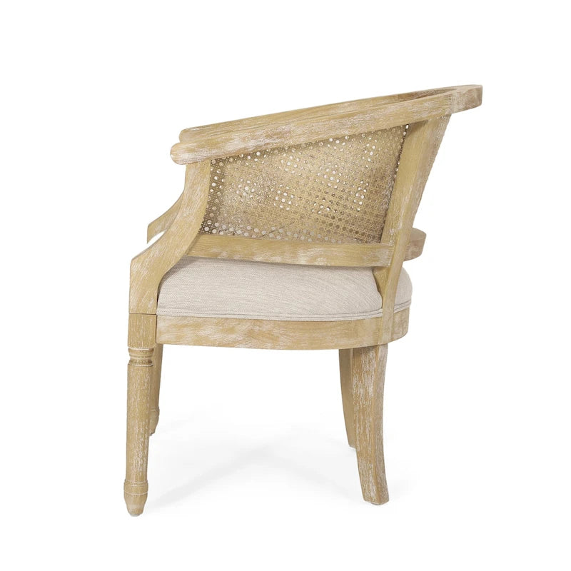 Chaises d'appoint en bois et en rotin