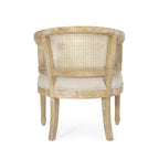 Chaises d'appoint en bois et en rotin