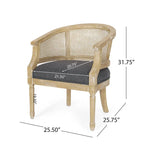 Chaises d'appoint en bois et en rotin
