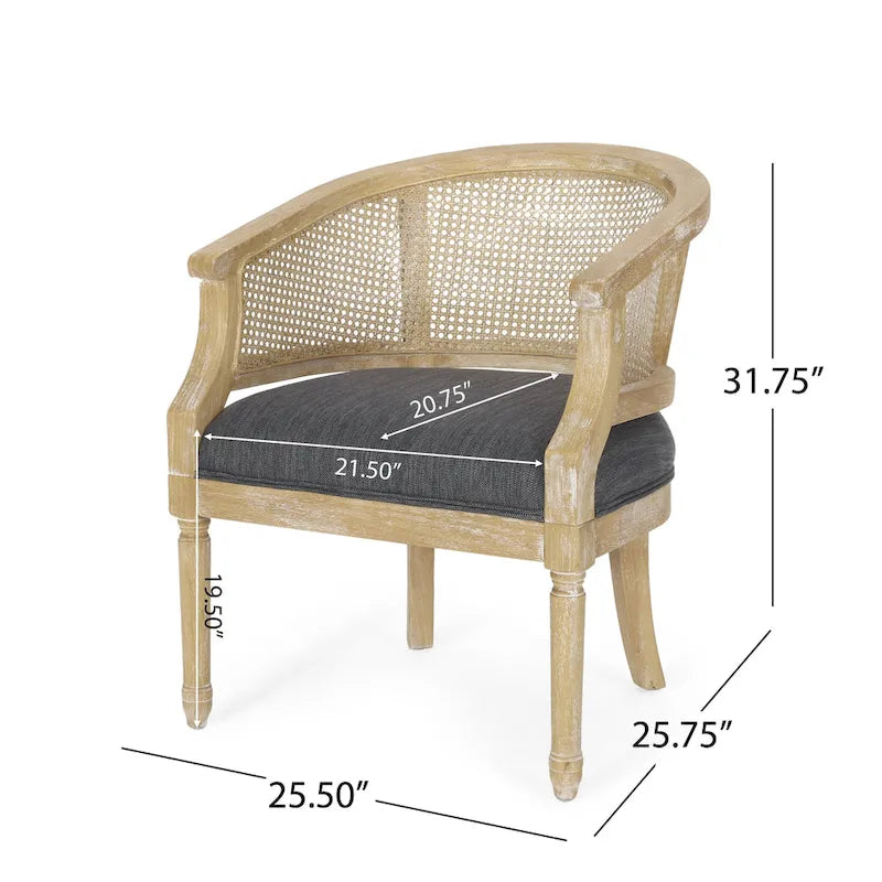 Chaises d'appoint en bois et en rotin