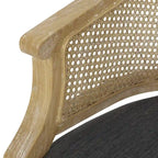 Chaises d'appoint en bois et en rotin
