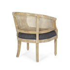 Chaises d'appoint en bois et en rotin
