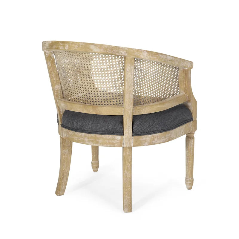 Chaises d'appoint en bois et en rotin