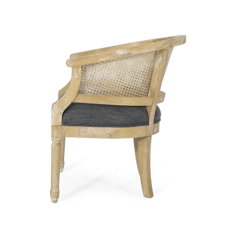 Chaises d'appoint en bois et en rotin