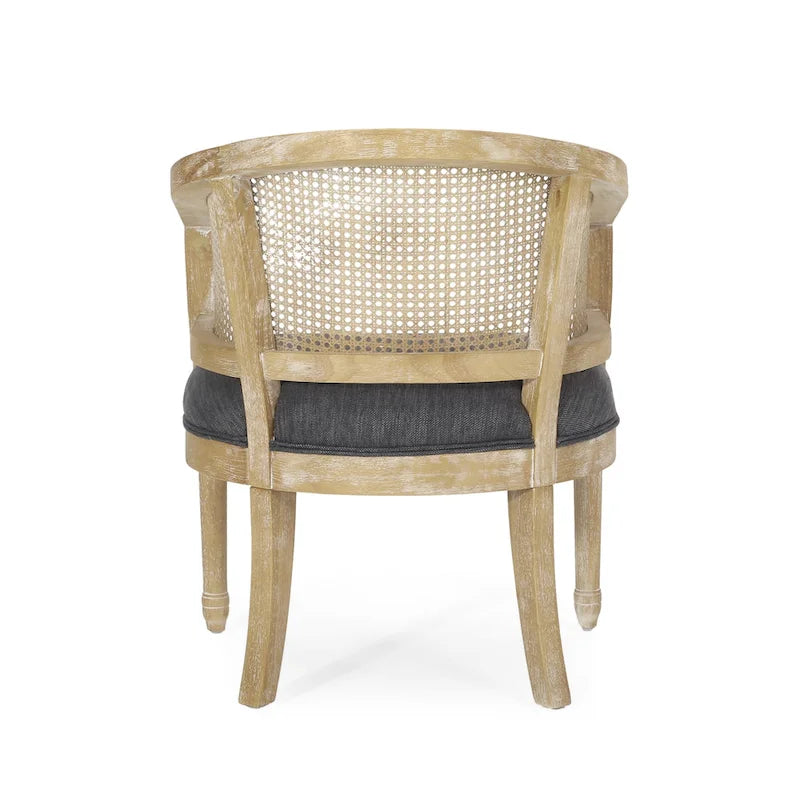 Chaises d'appoint en bois et en rotin