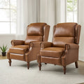 Fauteuil inclinable manuel traditionnel en cuir vegan à dossier rabattable