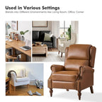 Fauteuil inclinable manuel traditionnel en cuir vegan à dossier rabattable