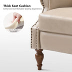 Fauteuil inclinable manuel traditionnel en cuir vegan à dossier rabattable