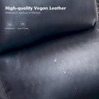 Fauteuil inclinable manuel traditionnel en cuir vegan à dossier rabattable
