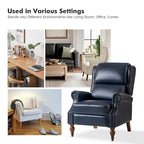 Fauteuil inclinable manuel traditionnel en cuir vegan à dossier rabattable