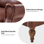 Fauteuil inclinable manuel traditionnel en cuir vegan à dossier rabattable
