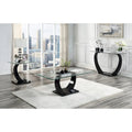 Cres Glam Glasstop 3-Piece Coffee Table Set by 