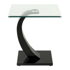Table basse Glam en verre avec 2 tables d'appoint