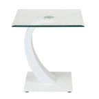 Table basse Glam en verre avec 2 tables d'appoint