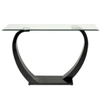 Table basse Glam en verre avec 2 tables d'appoint
