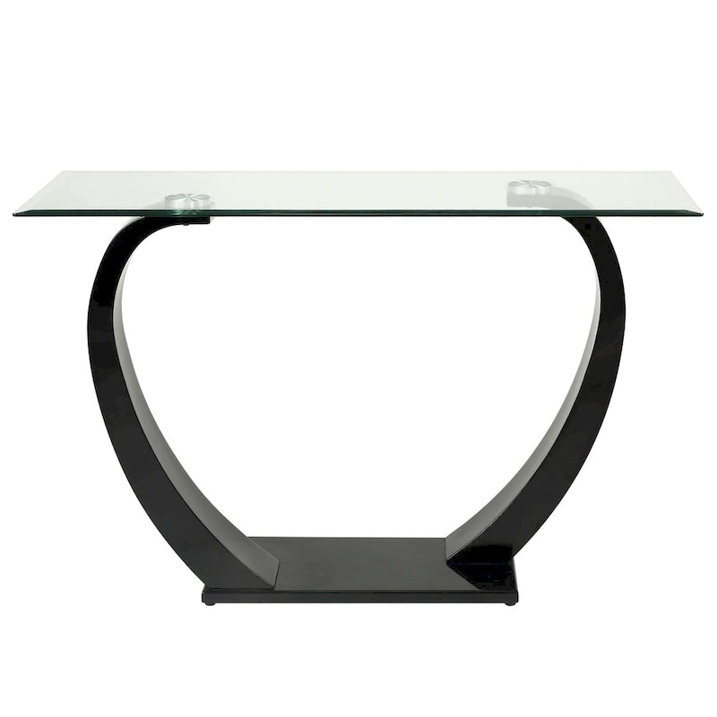 Table basse Glam en verre avec 2 tables d'appoint