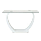 Table basse Glam en verre avec 2 tables d'appoint