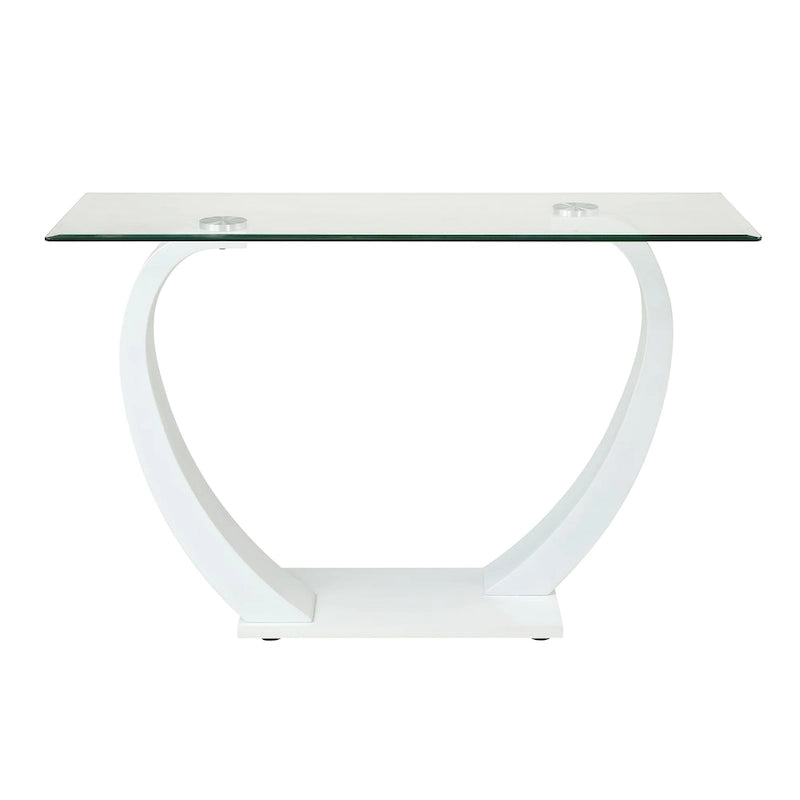Table basse Glam en verre avec 2 tables d'appoint