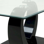 Table basse Glam en verre avec 2 tables d'appoint