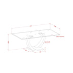Table basse Glam en verre avec 2 tables d'appoint