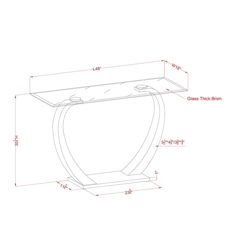 Table basse Glam en verre avec 2 tables d'appoint