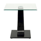 Table basse Glam en verre avec 2 tables d'appoint
