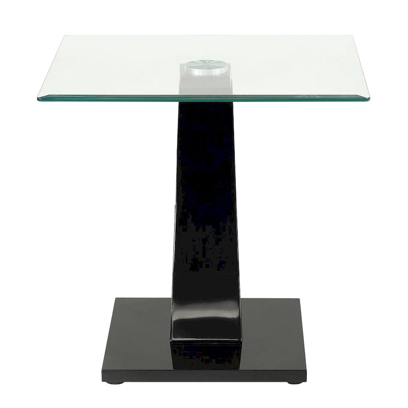 Table basse Glam en verre avec 2 tables d'appoint