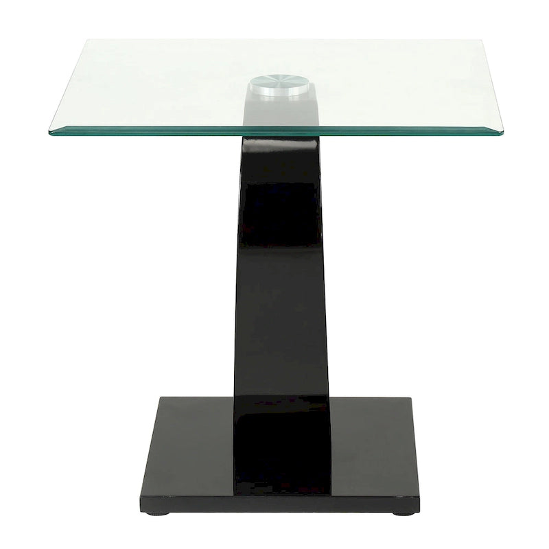 Table basse Glam en verre avec 2 tables d'appoint