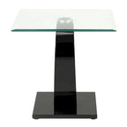 Table basse Glam en verre avec 2 tables d'appoint