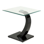 Table basse Glam en verre avec 2 tables d'appoint
