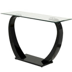 Table basse Glam en verre avec 2 tables d'appoint