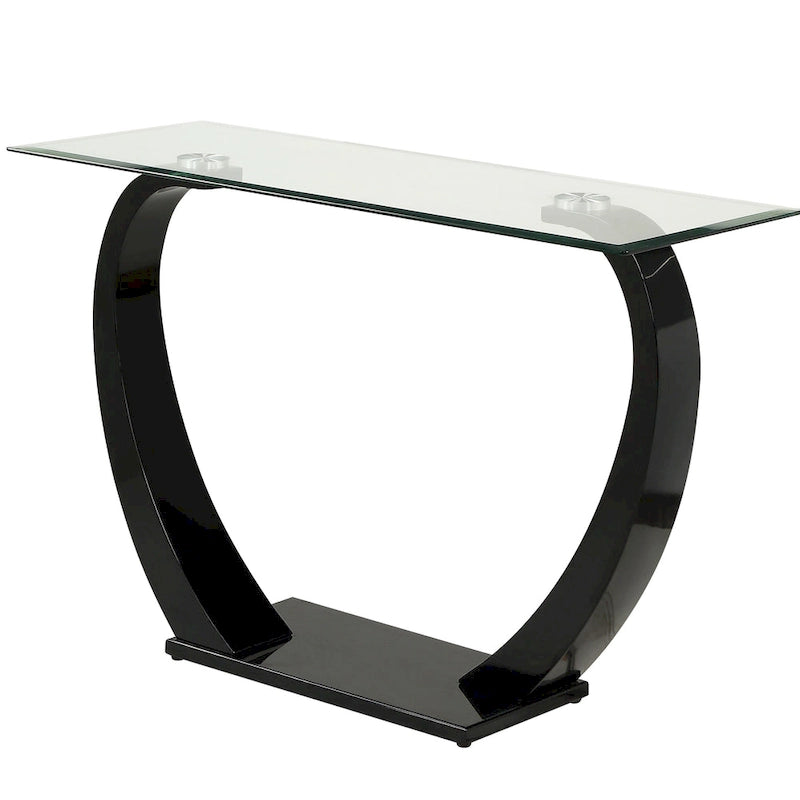 Table basse Glam en verre avec 2 tables d'appoint