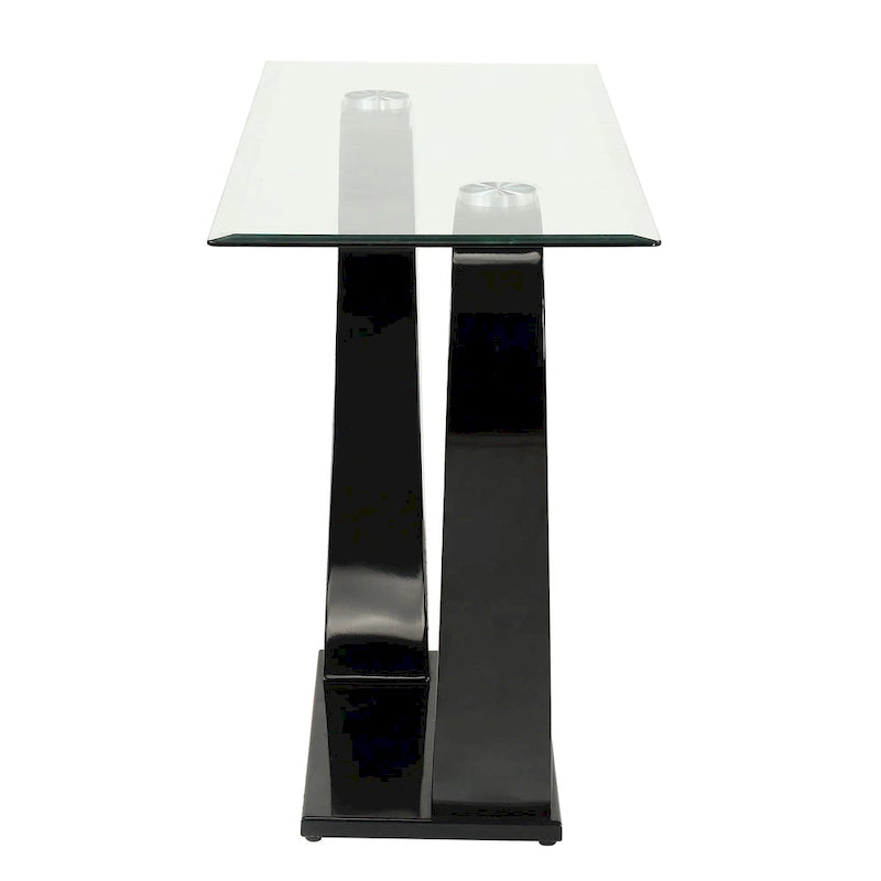 Table basse Glam en verre avec 2 tables d'appoint