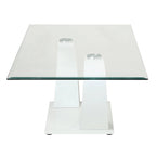 Table basse Glam en verre avec 2 tables d'appoint