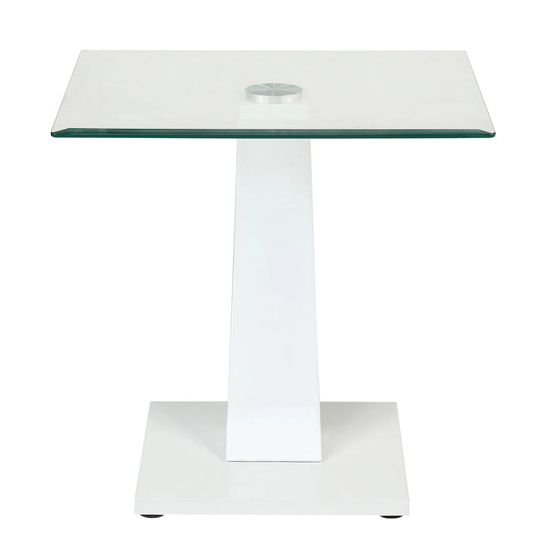 Table basse Glam en verre avec 2 tables d'appoint