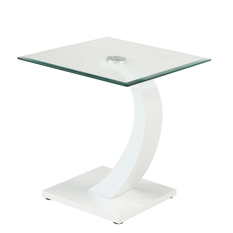 Table basse Glam en verre avec 2 tables d'appoint