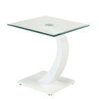 Table basse Glam en verre avec 2 tables d'appoint