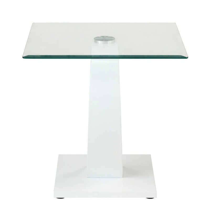 Table basse Glam en verre avec 2 tables d'appoint
