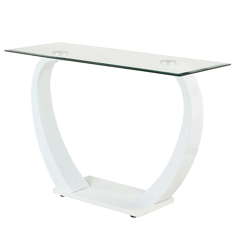 Table basse Glam en verre avec 2 tables d'appoint