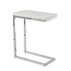 Table d'appoint avec plateau en marbre blanc