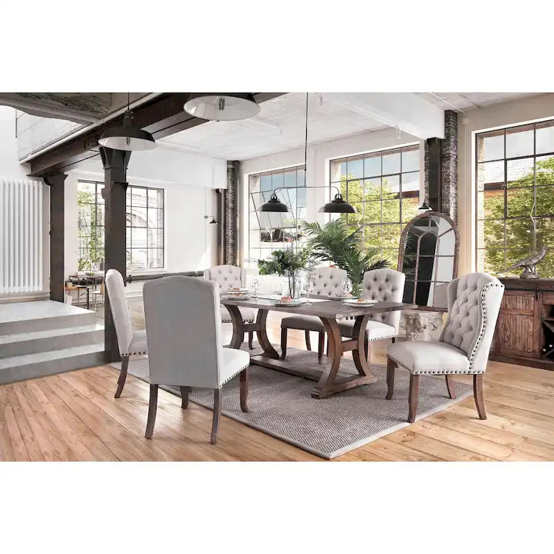 Quigley Rustic Pine 7-Piece Dining Table Set by 