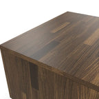 Table basse à 3 étagères bicolore en hickory clair moderne de 47 pouces