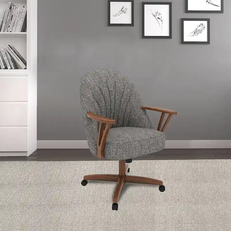 Chaise de salle à manger Cliff Caster, finition noyer