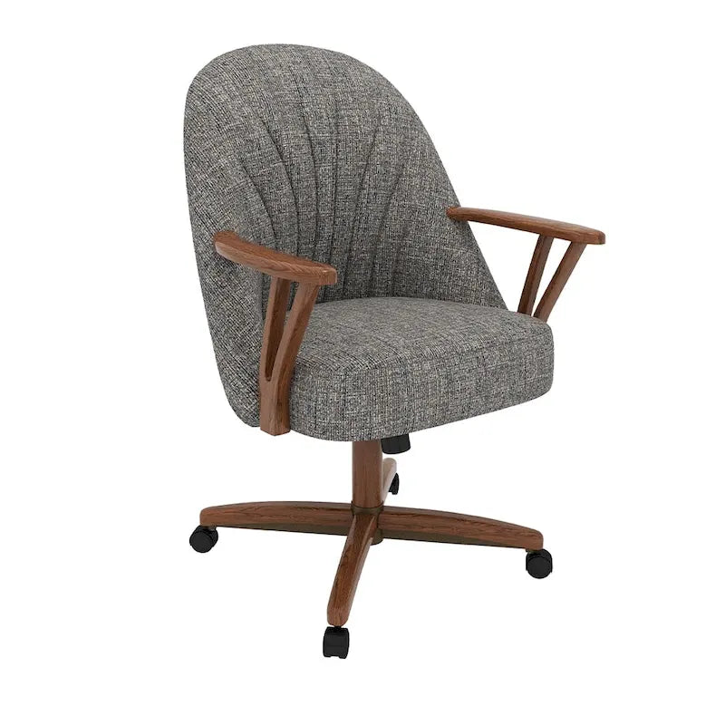 Chaise de salle à manger Cliff Caster, finition noyer