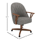 Chaise de salle à manger Cliff Caster, finition noyer