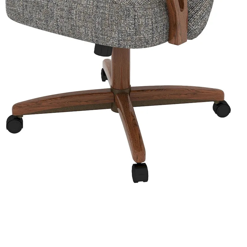 Chaise de salle à manger Cliff Caster, finition noyer