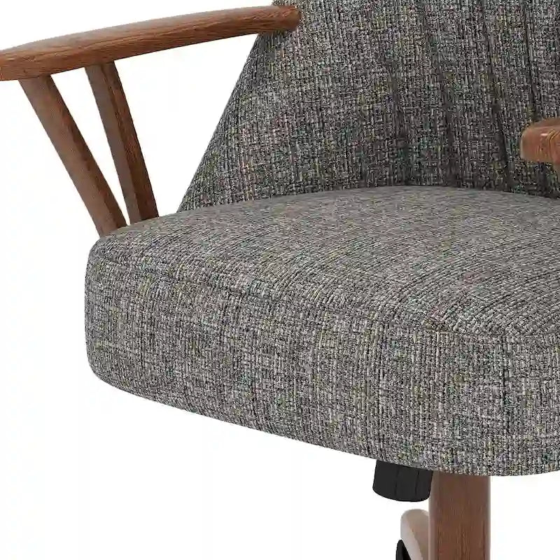 Chaise de salle à manger Cliff Caster, finition noyer