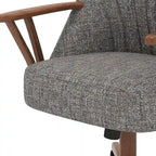 Chaise de salle à manger Cliff Caster, finition noyer